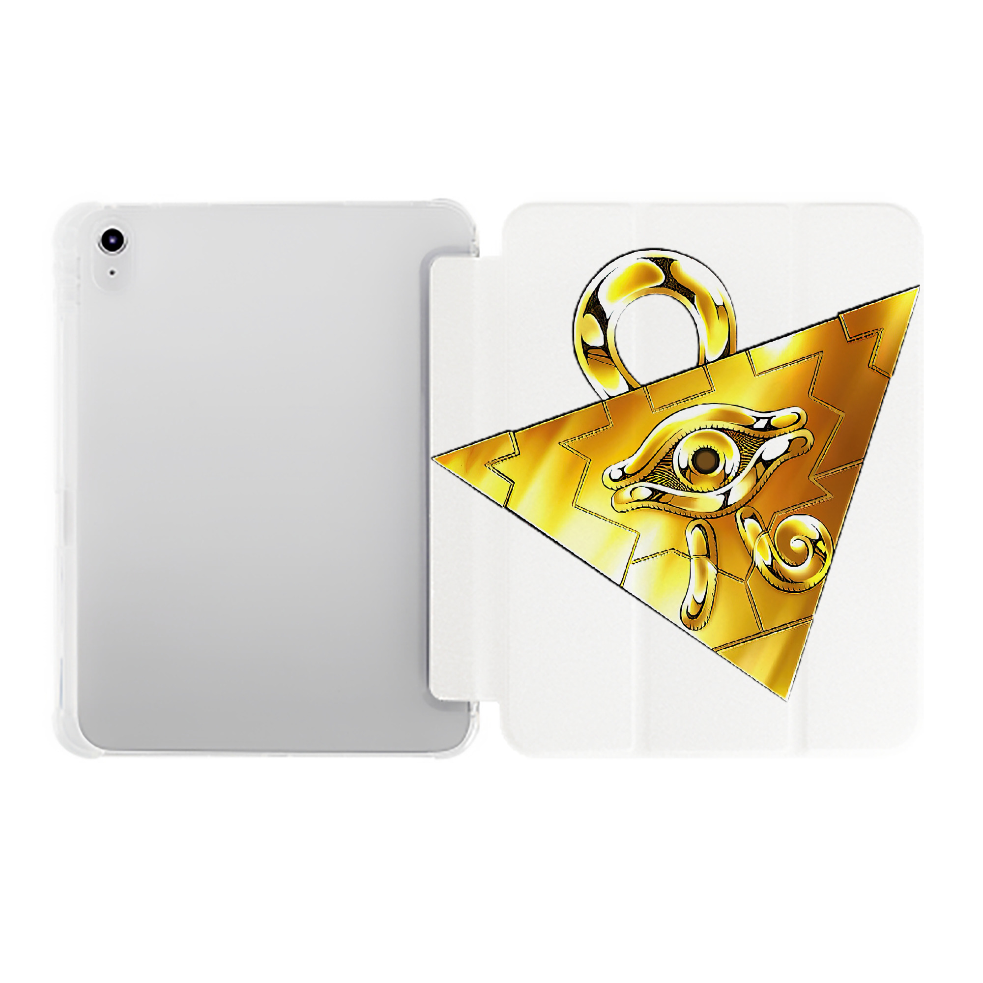 （画像用） 遊☆戯☆王 Yu-Gi-Oh! IPad ケース ペン収納付き 三つ折りスタンド PUレザー×シリコン 対応機種9.5/10.5/10.9インチ